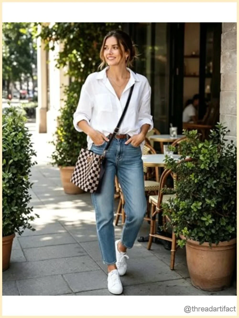 Faux Leather Bucket Crossbody Bag with Multi Pockets